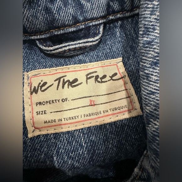 NWOT Free People Jolene Trucker Denim Jean Jacket Sz XS - Picture 6 of 12